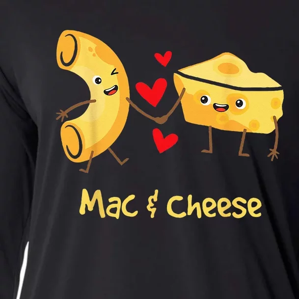 Mac & Cheese Couple Macaroni And Cheese Lover Foodie Cooling Performance Long Sleeve Crew