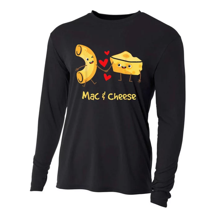 Mac & Cheese Couple Macaroni And Cheese Lover Foodie Cooling Performance Long Sleeve Crew