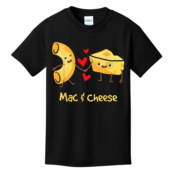 Mac & Cheese Couple Macaroni And Cheese Lover Foodie Kids T-Shirt