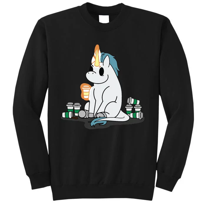 McSnoots Caffeine Coffee Unicorn Tall Sweatshirt