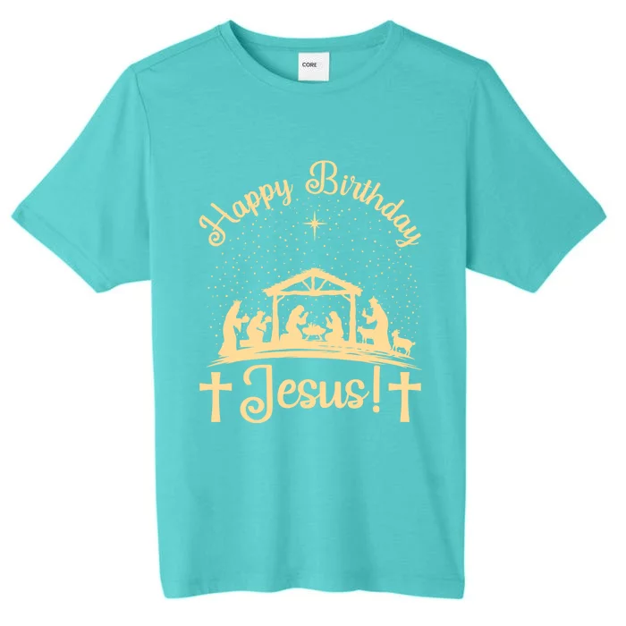 Merry Christmas Christian Happy Birthday Jesus Christ Xmas ChromaSoft Performance T-Shirt