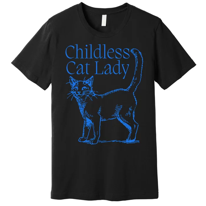 Meidastouch Childless Cat Lady Premium T-Shirt