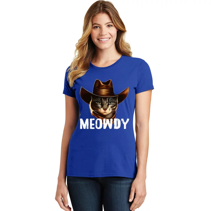 Meowdy Cat Cowboy Funny Cat Meme Women's T-Shirt