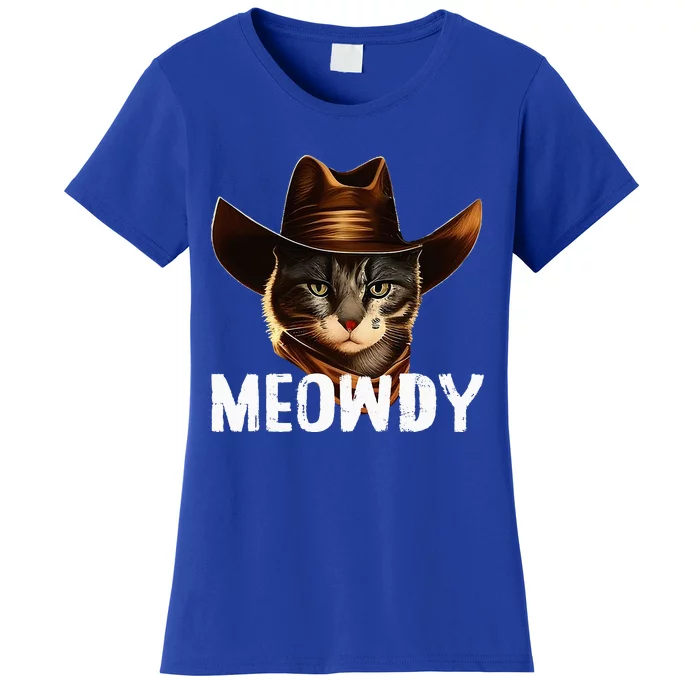 Meowdy Cat Cowboy Funny Cat Meme Women's T-Shirt