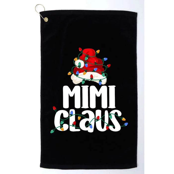 Mimi Claus Christmas Lights Pajama Family Matching Platinum Collection Golf Towel