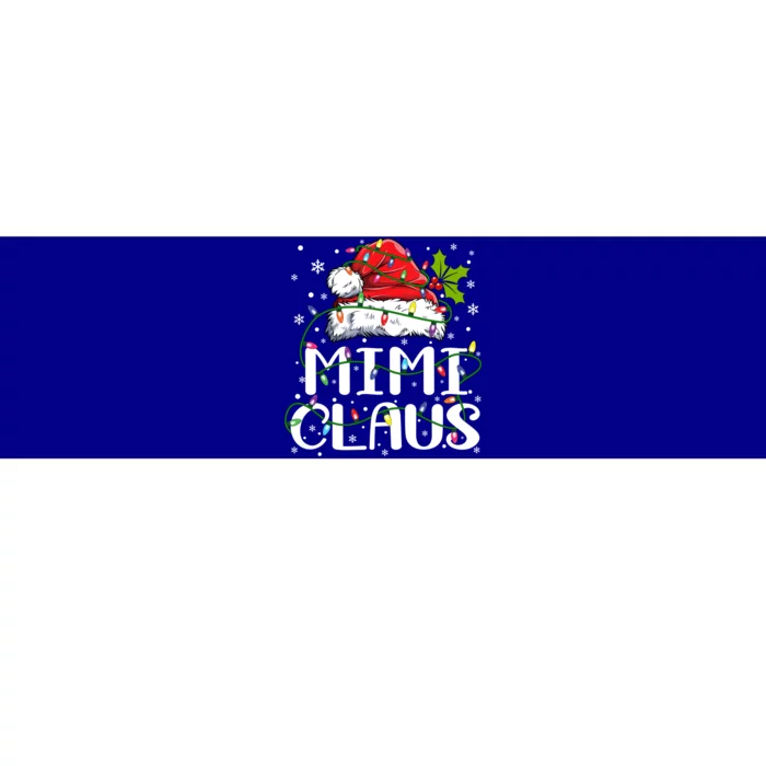 Mimi Claus Cool Gift Christmas Lights Pajama Family Matching Funny Gift Bumper Sticker