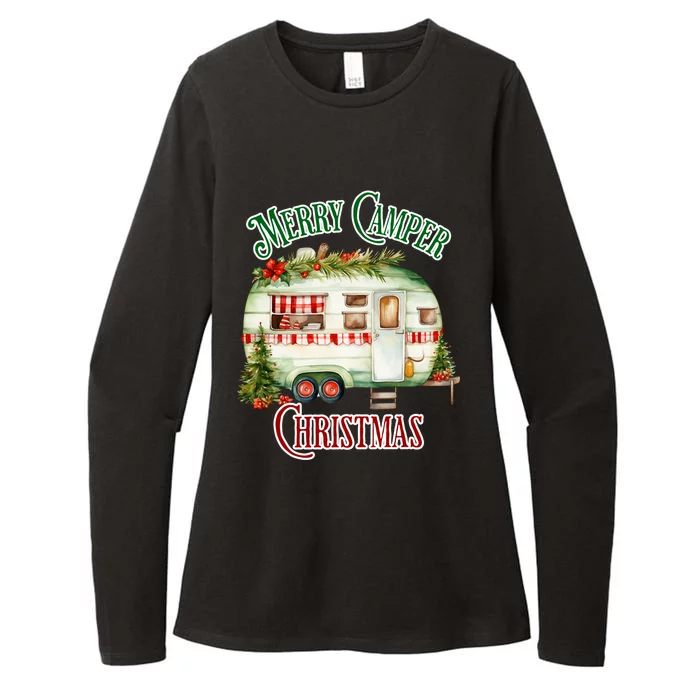 Merry Camper Christmas Holiday Design Great Gift Womens CVC Long Sleeve Shirt