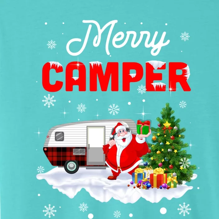 Merry Camper Christmas Santa Camper Camping Truck Red Plaid Gift ChromaSoft Performance T-Shirt