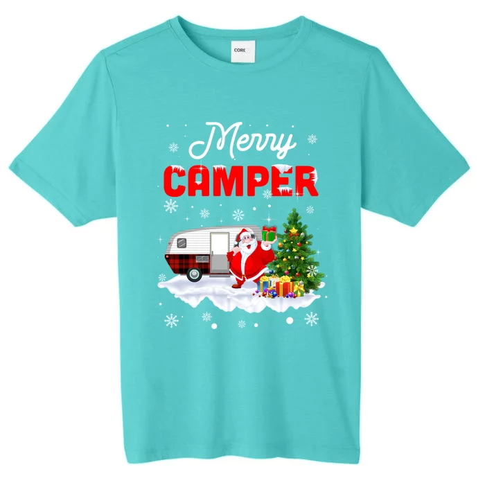 Merry Camper Christmas Santa Camper Camping Truck Red Plaid Gift ChromaSoft Performance T-Shirt