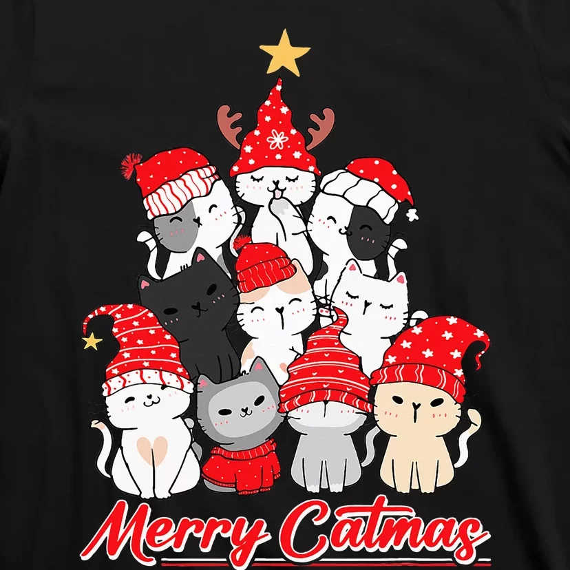 Merry Catmas Christmas Ugly Xmas Cat Lover T-Shirt