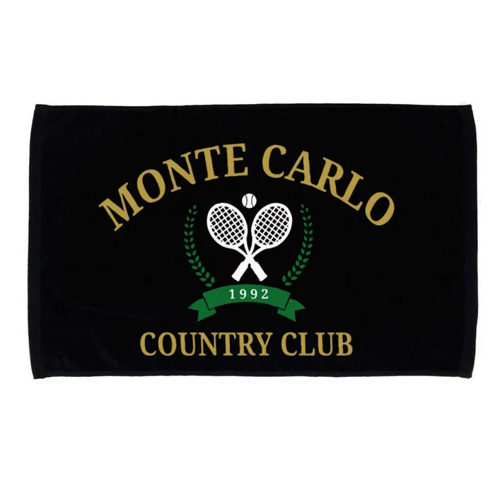 Monte Carlo Country Club Vintage Tennis Aesthetic Microfiber Hand Towel