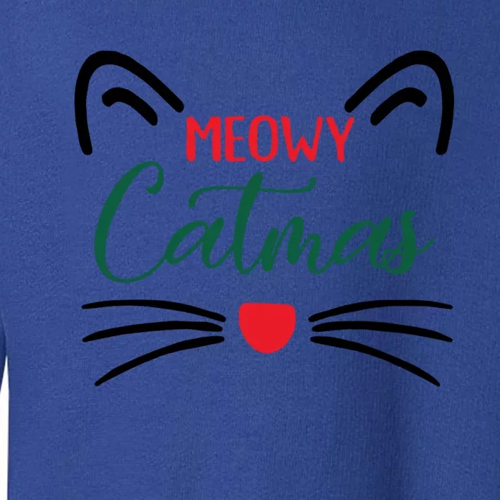 Meowy Catmas Christmas Gift Toddler Sweatshirt