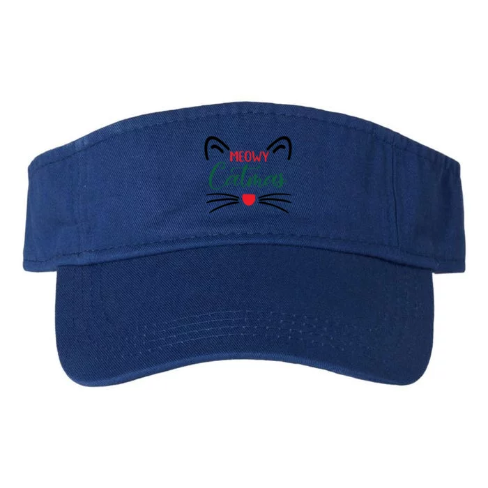 Meowy Catmas Christmas Gift Valucap Bio-Washed Visor