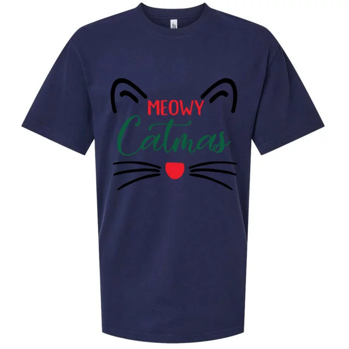 Meowy Catmas Christmas Gift Sueded Cloud Jersey T-Shirt