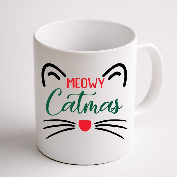 Meowy Catmas Christmas Gift Front & Back Coffee Mug