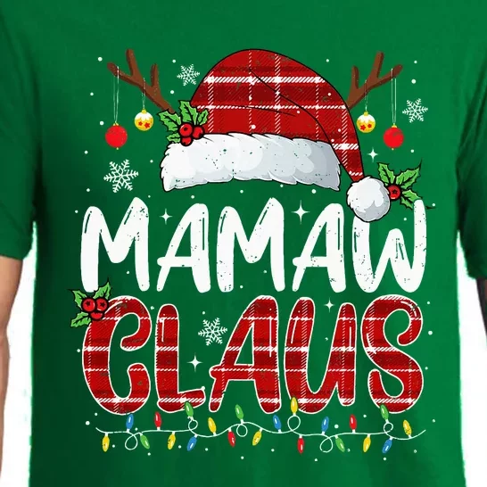 Mamaw Claus Christmas Lights Pajama Family Matching Pajama Set