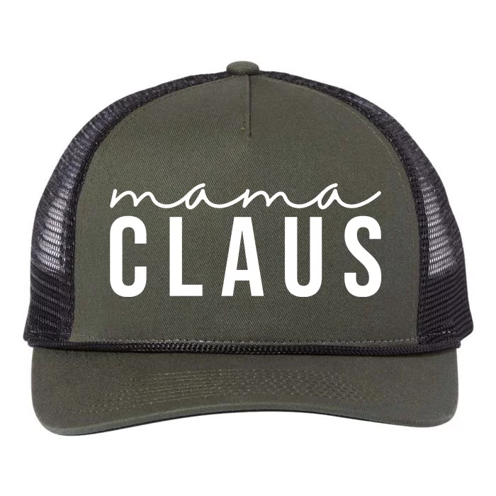 Mama Claus Christmas Holiday Retro Rope Trucker Hat Cap