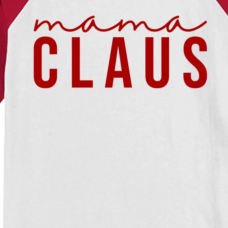 Mama Claus Christmas Holiday Kids Colorblock Raglan Jersey