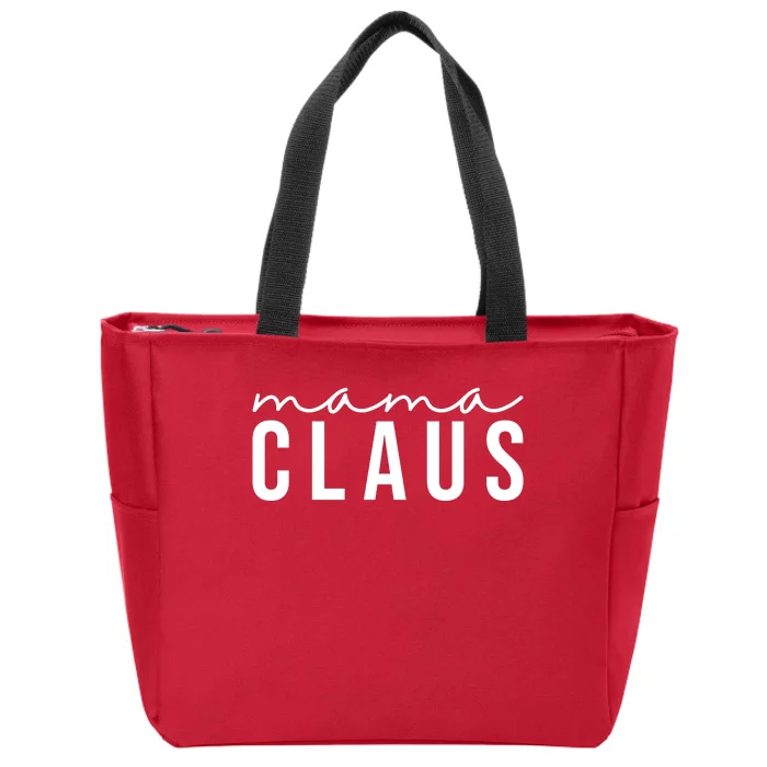 Mama Claus Christmas Holiday Zip Tote Bag