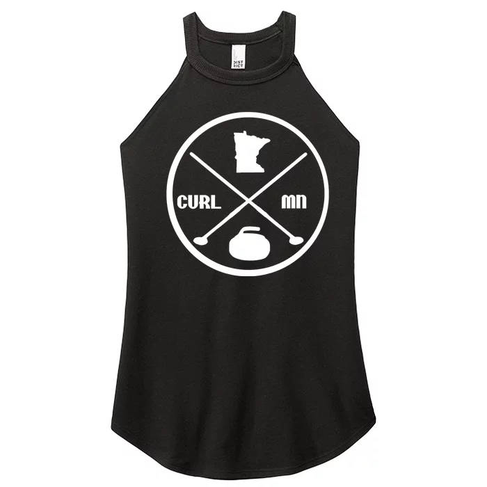 Mn Curling Cute Gift Minnesota Curling Gift Women’s Perfect Tri Rocker Tank