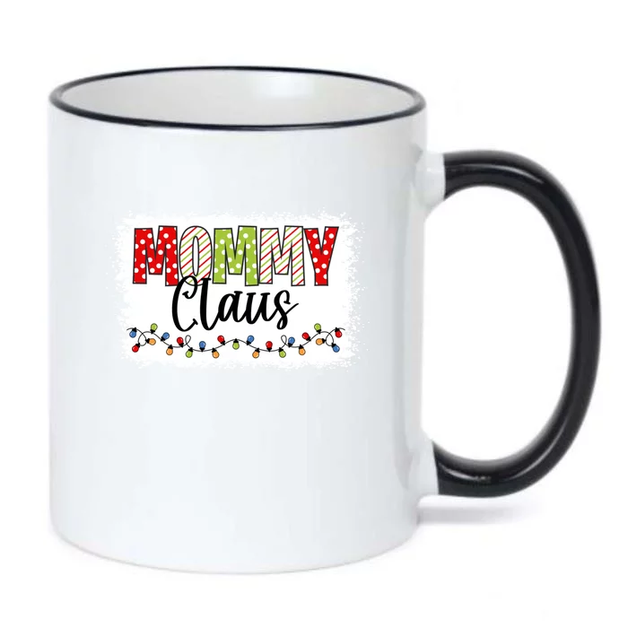 Mommy Claus Cool Gift Christmas Light Pajama Family Matching Cool Gift Black Color Changing Mug