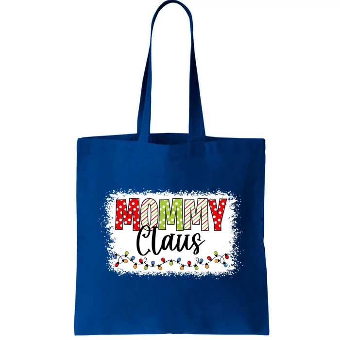 Mommy Claus Cool Gift Christmas Light Pajama Family Matching Cool Gift Tote Bag