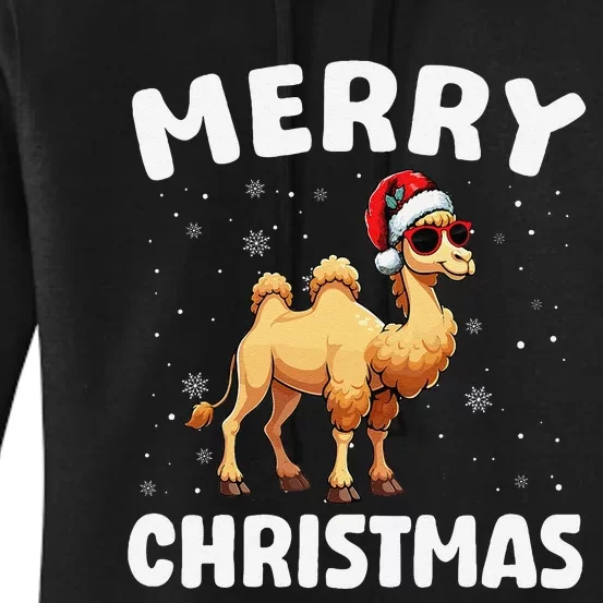 Merry Christmas Camel Merry Xmas Funny Women's Pullover Hoodie