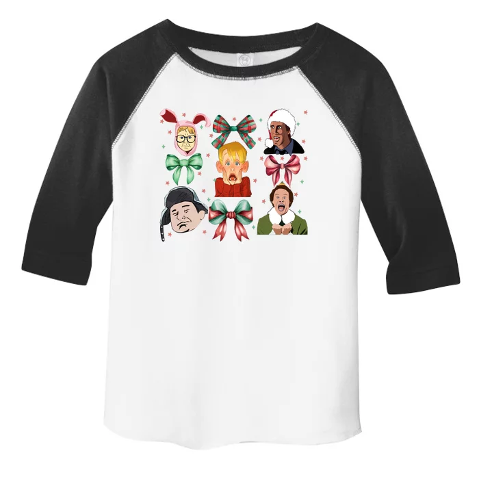 Merry Christmas Coquette Bow Comedy Movie Kevin Buddy Ralphie Toddler Fine Jersey T-Shirt