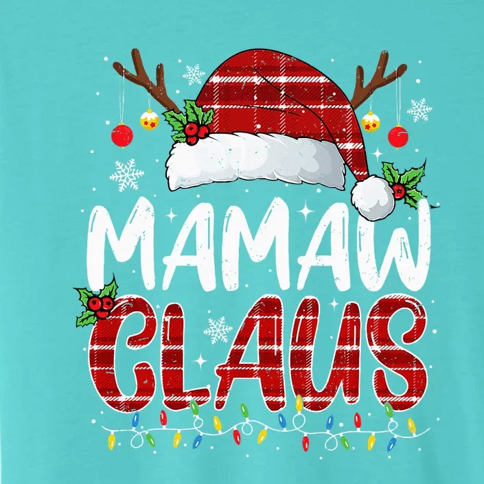 Mamaw Claus Christmas Lights Pajama Family Matching ChromaSoft Performance T-Shirt