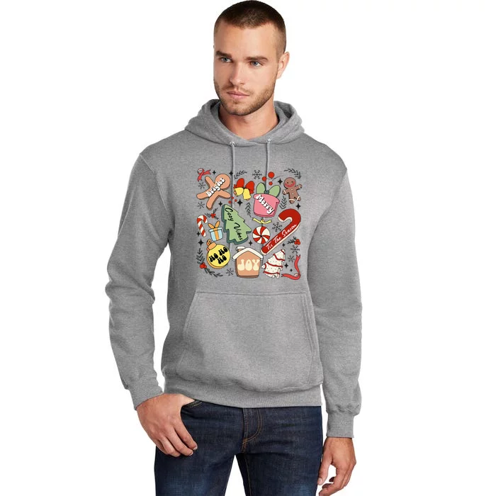 Merry Christmas Candy Cakes Gingerbread Cozy Vibes Tall Hoodie