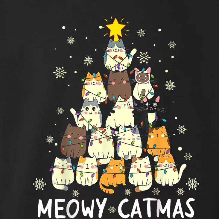 Meowy Catmas Cat Christmas Tree Xmas Toddler Hoodie