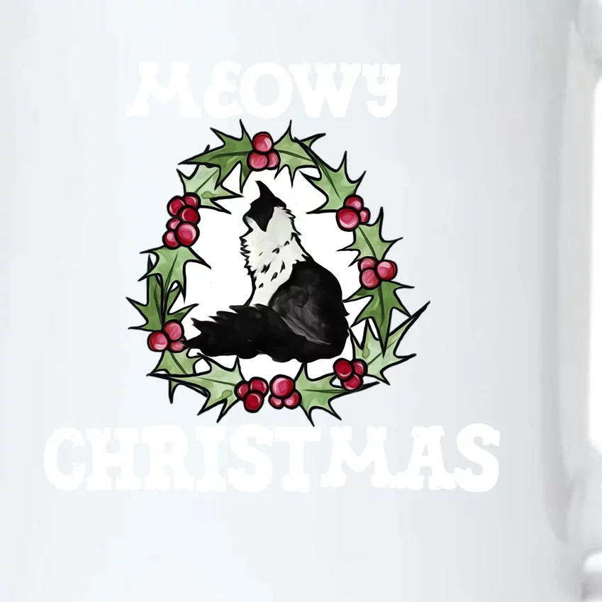 Meowy Catmas Christmas Cat Gift Black Color Changing Mug