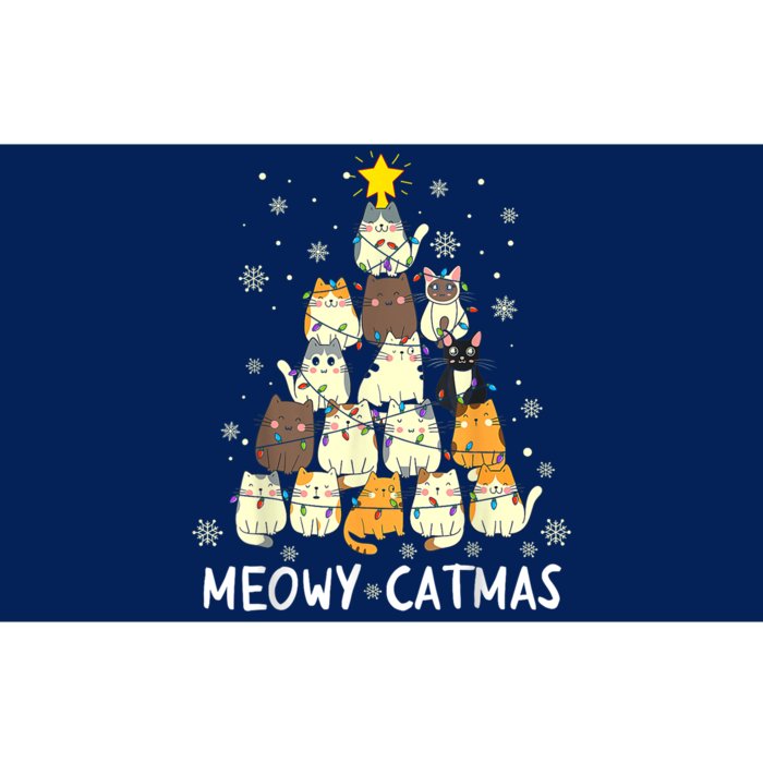 Meowy Catmas Cat Christmas Tree Xmas Bumper Sticker