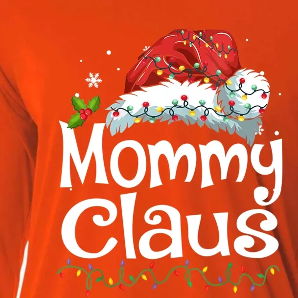 Mommy Claus Christmas Family Group Matching Pjs Xmas Light Gift Cooling Performance Long Sleeve Crew