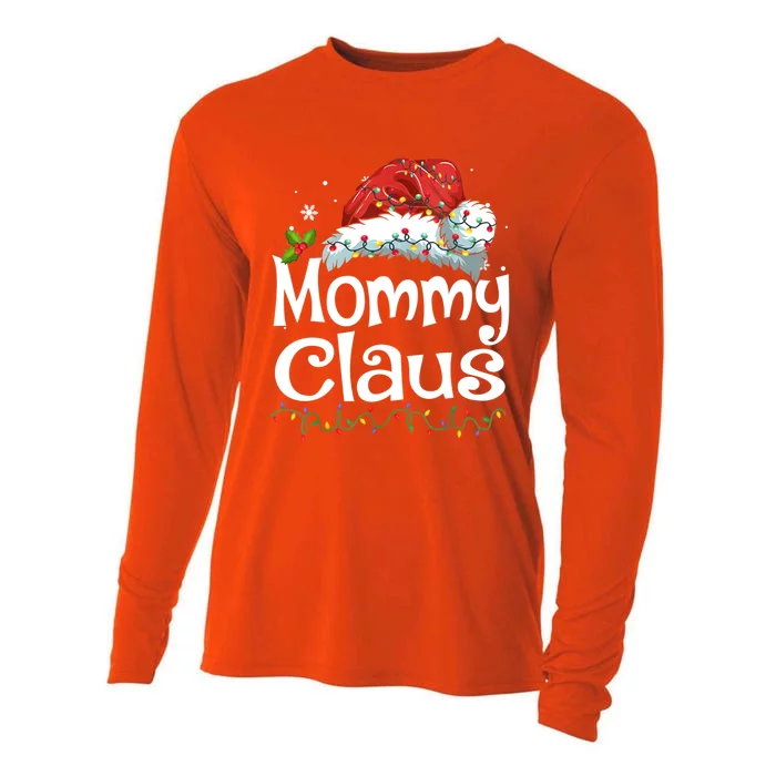 Mommy Claus Christmas Family Group Matching Pjs Xmas Light Gift Cooling Performance Long Sleeve Crew