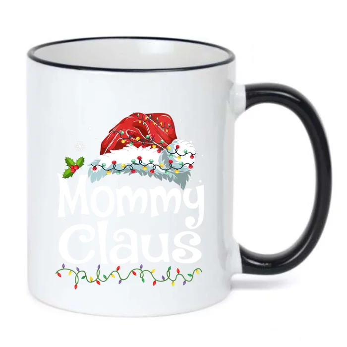 Mommy Claus Christmas Family Group Matching Pjs Xmas Light Gift Black Color Changing Mug