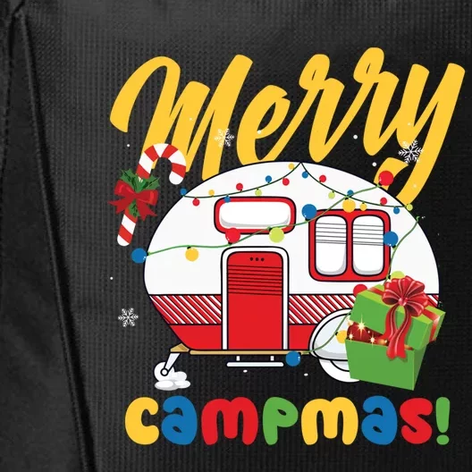 Merry Campmas Christmas Camper Camping Lover Gift City Backpack