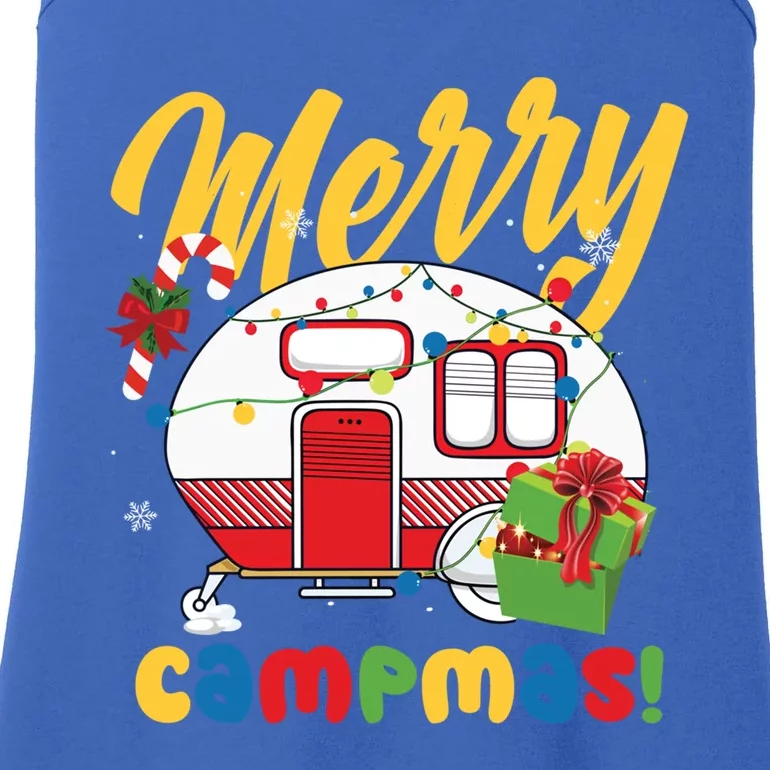 Merry Campmas Christmas Camper Camping Lover Gift Ladies Essential Tank