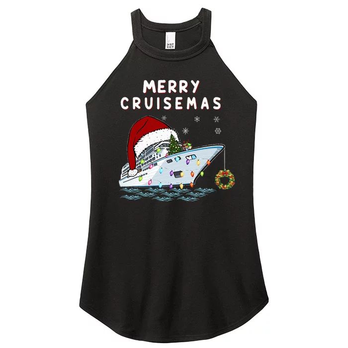 Merry Cruisemas Cruise Lovers Christmas Xmas Cute Women’s Perfect Tri Rocker Tank