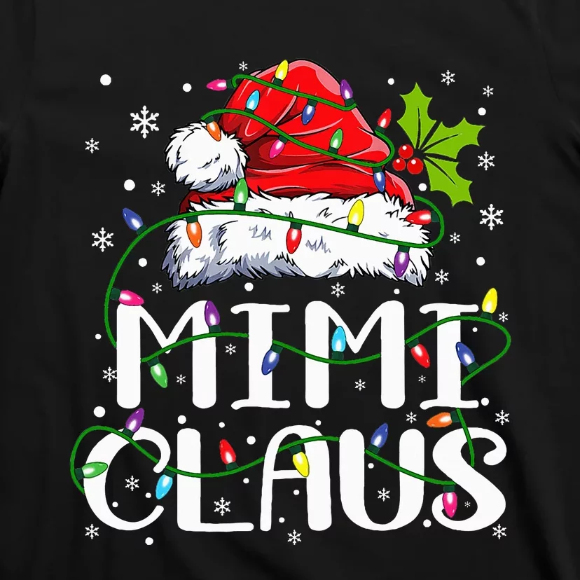 Mimi Claus  Christmas Lights Pajama Family Matching T-Shirt