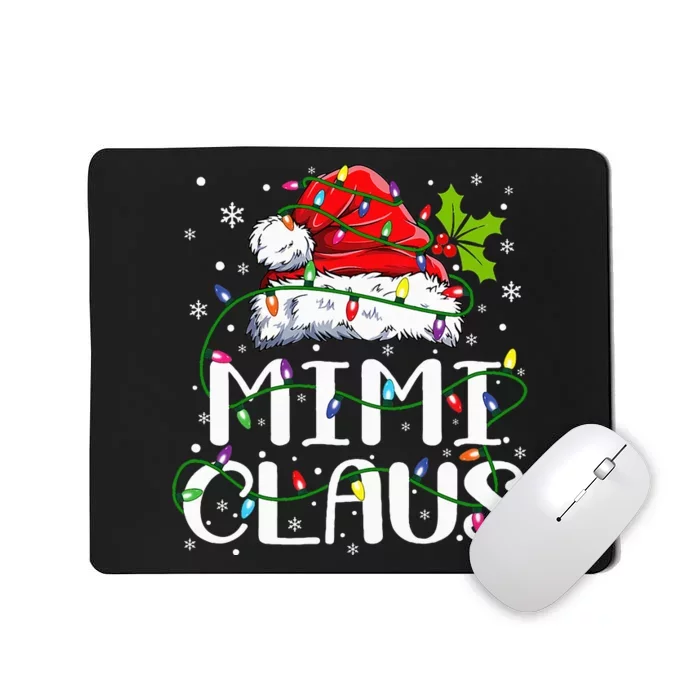 Mimi Claus  Christmas Lights Pajama Family Matching Mousepad