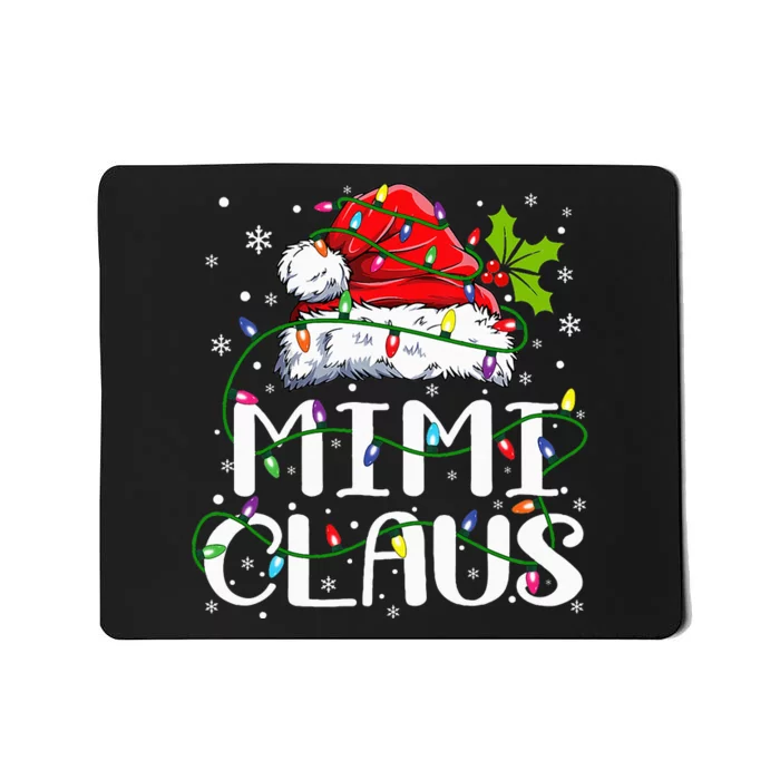 Mimi Claus  Christmas Lights Pajama Family Matching Mousepad