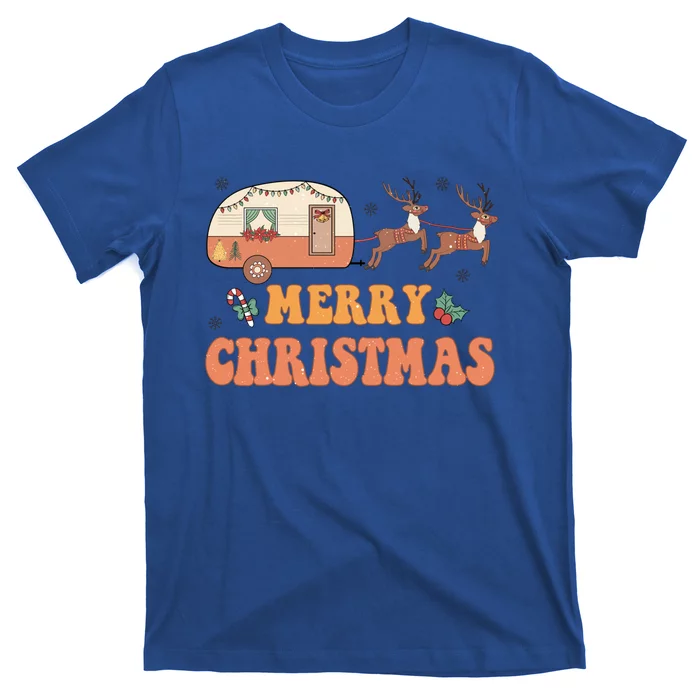 Merry Christmas Camper Merry Campmas Christmas Camping Squad Gift T-Shirt