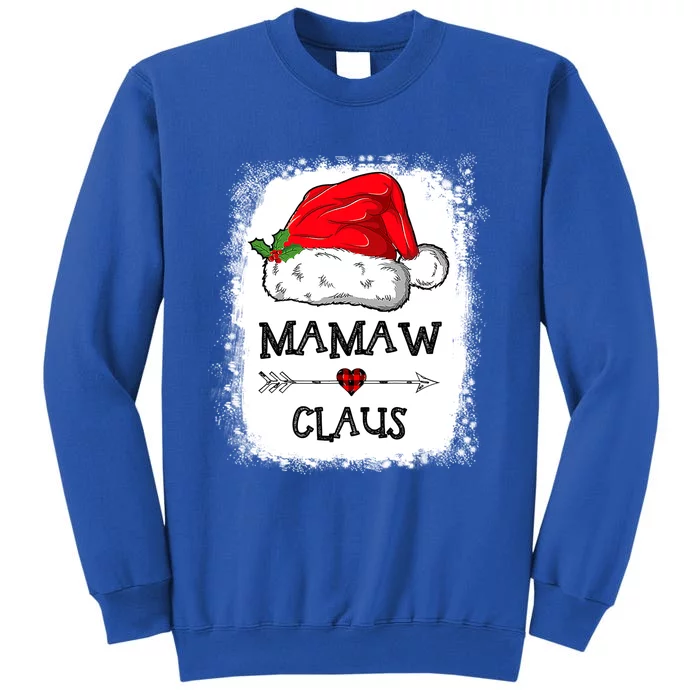 Mamaw Claus Christmas Light Pajama Family Matching Xmas Funny Gift Sweatshirt