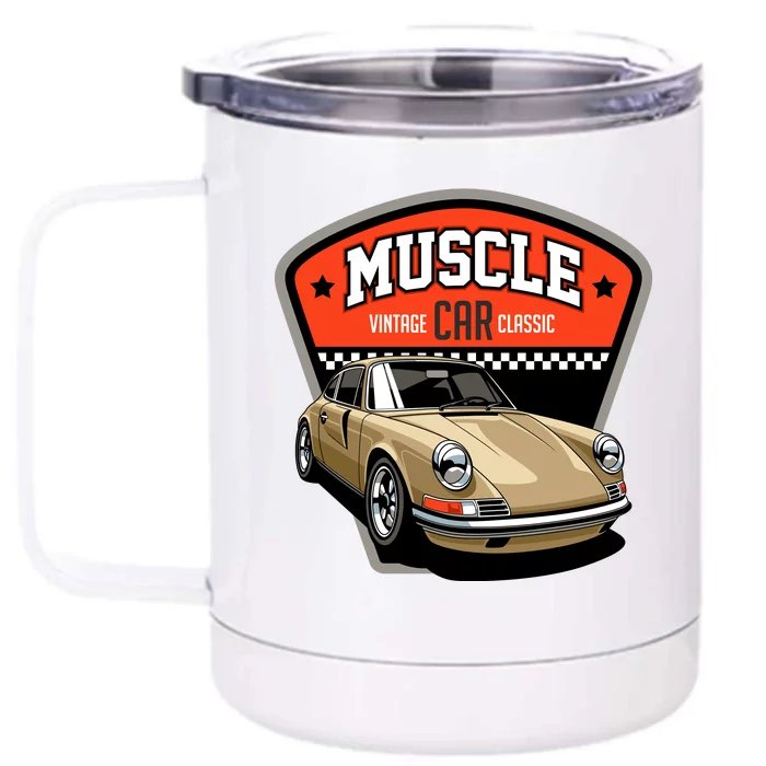 Muscle Car Classic Front & Back 12oz Stainless Steel Tumbler Cup