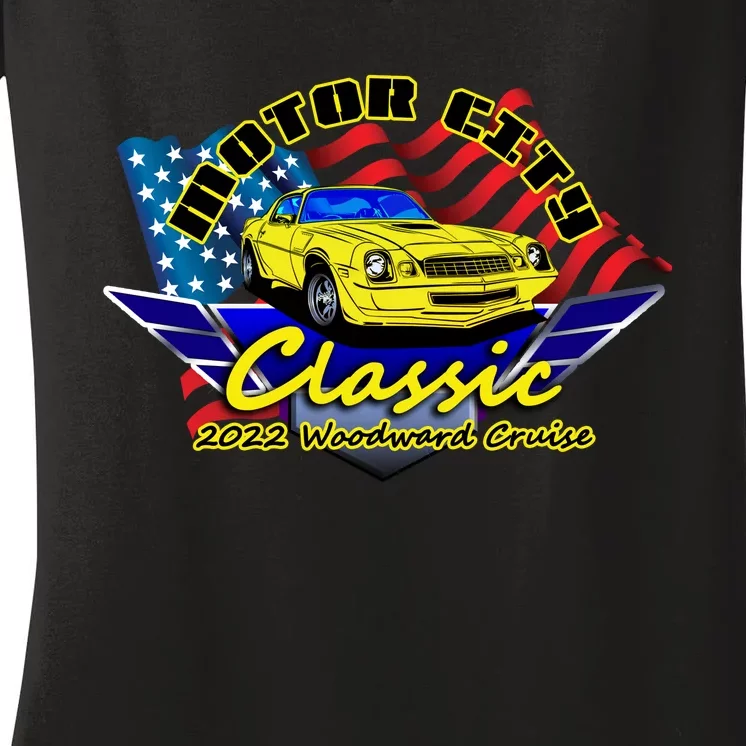 Motor City Cruise Women's V-Neck T-Shirt