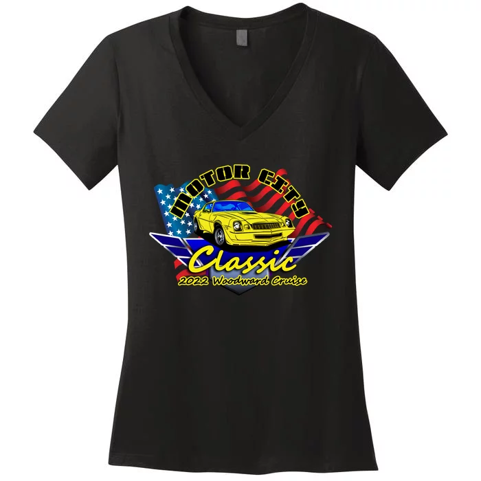 Motor City Cruise Women's V-Neck T-Shirt