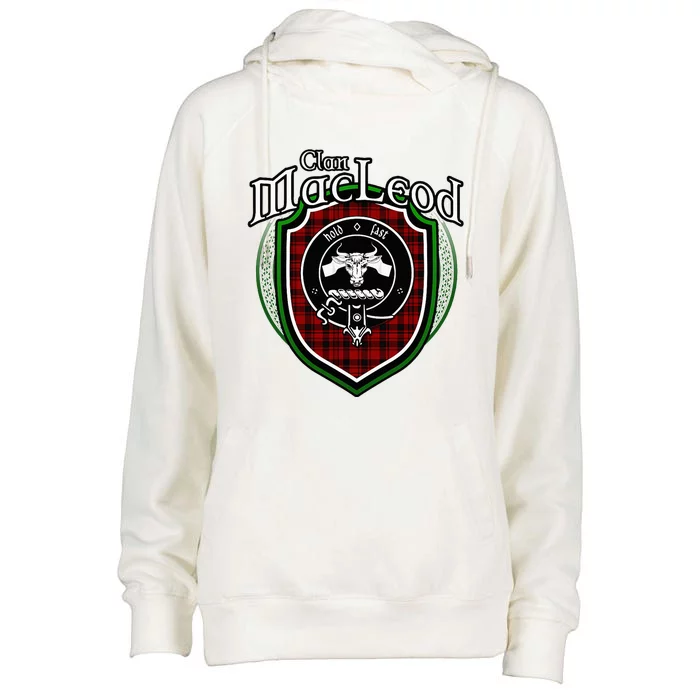 Macleod Clan Crest Scottish Clan Macleod Family Badge Womens Funnel Neck Pullover Hood