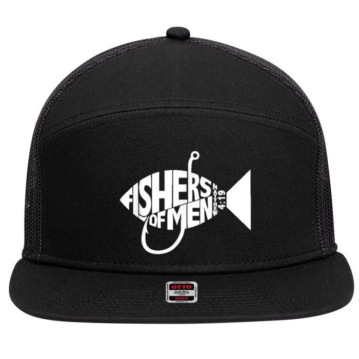 Matching Church Christian Group Bible Verse Fishers Of Men 7 Panel Mesh Trucker Snapback Hat