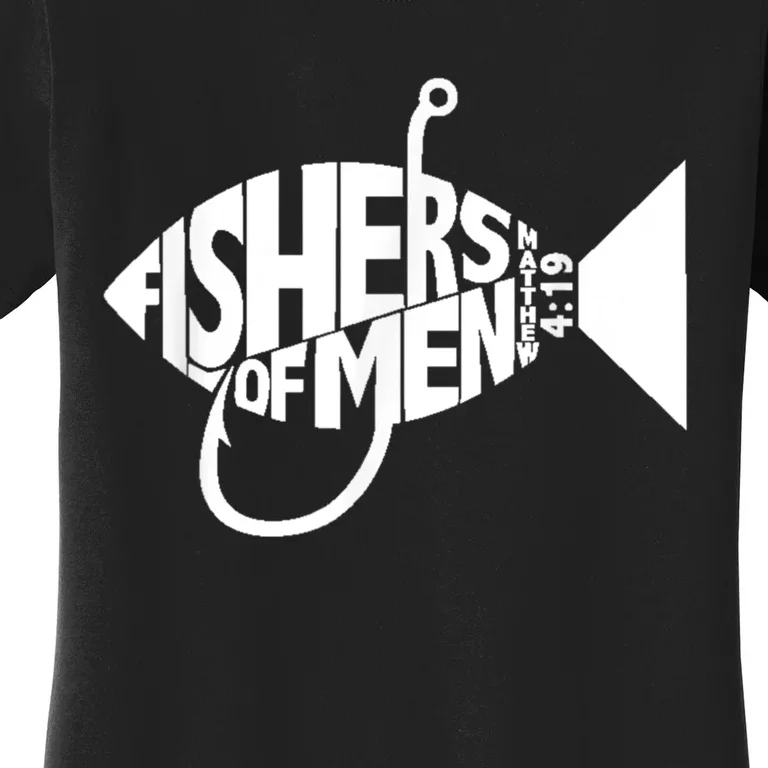 Matching Church Christian Group Bible Verse Fishers Of Men Women's T-Shirt